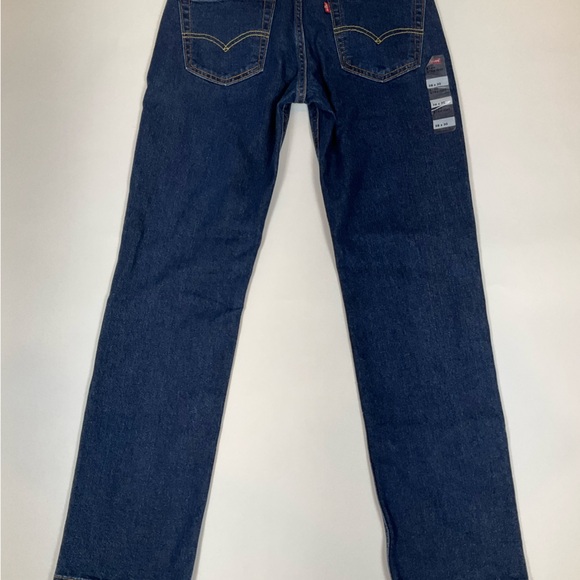 Levi's 514 Straight Fit Navy Blue Dark Wash Jeans 28x30 - Picture 6 of 6